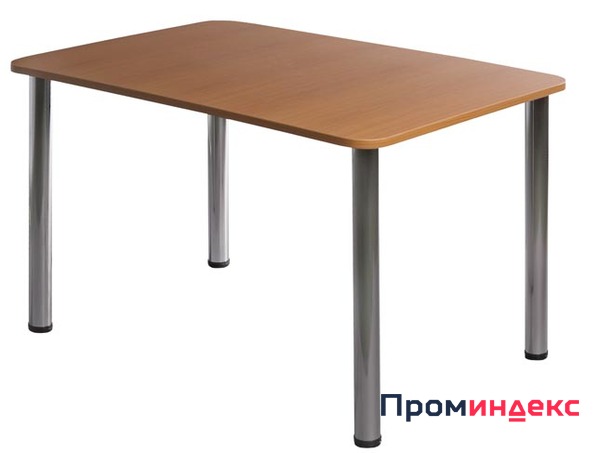 Фото Стол обеденный со столешницей 1200*800,  верх пластик HPL. Обеденный стол для кафе, столовой, ресторана. Мебель для обеденных залов общепита.