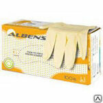 фото Латексные перчатки с полимерным покрытие Albens №50